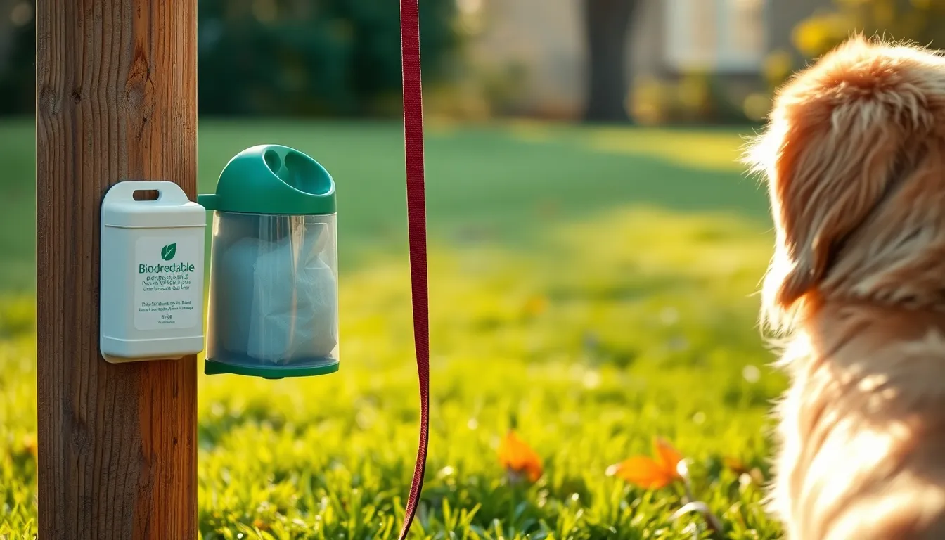 밤 산책하는 반려견과 견주