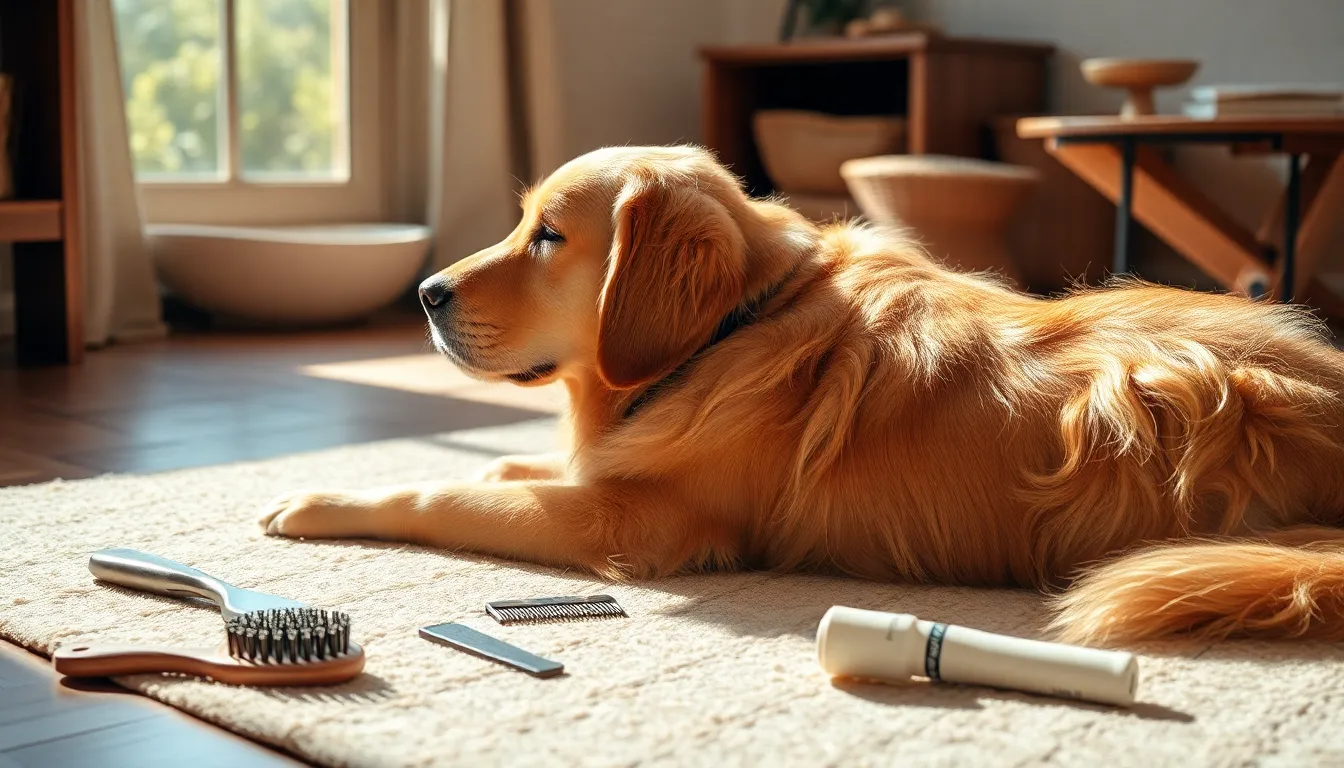 반려견 털 관리 용품과 건강한 반려견