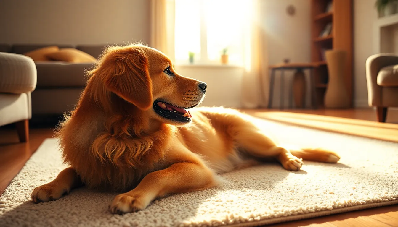 강아지 빗질하는 모습