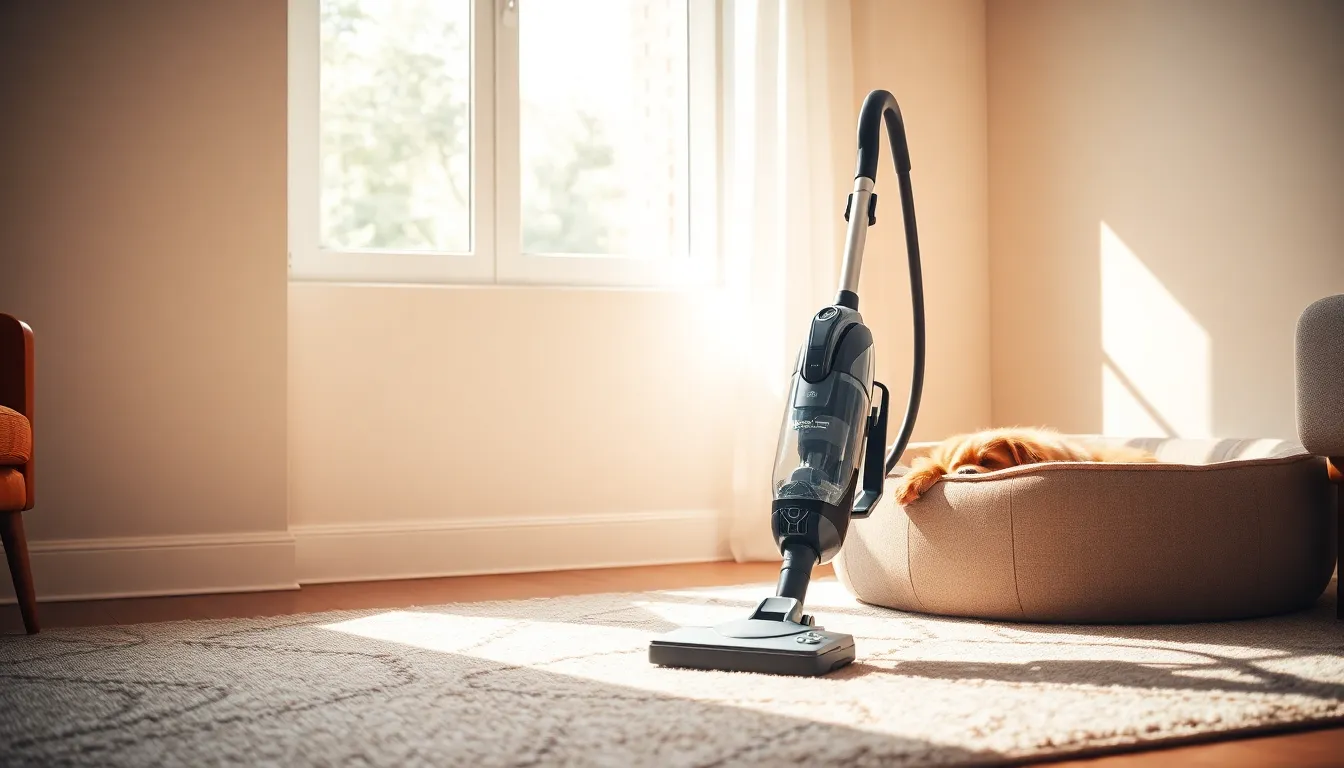 반려견과 주인이 함께하는 청결한 실내 공간