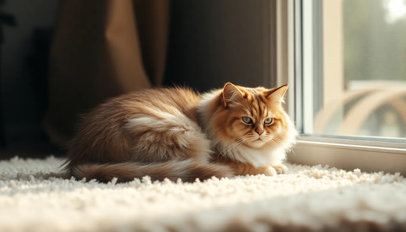 따뜻한 담요 위에서 쉬고 있는 반려묘